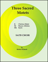 Three Sacred Motets SATB choral sheet music cover